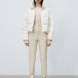 Zara Faux Leather Mom Fit Pants Women’s (US 6), (EU 28)